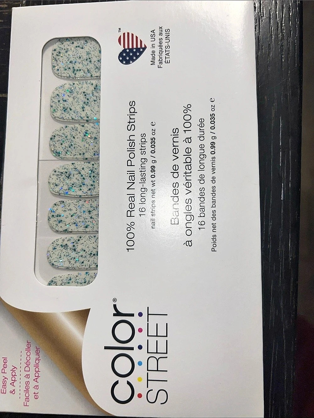 Color Street 100% Real Polish Strips - Most Definitely Blue Silver Nail Polish